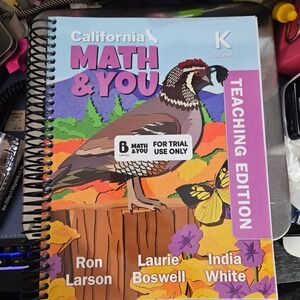 California Math‎ & You K Volume 1 Teaching Edition Homeschool Workbook
